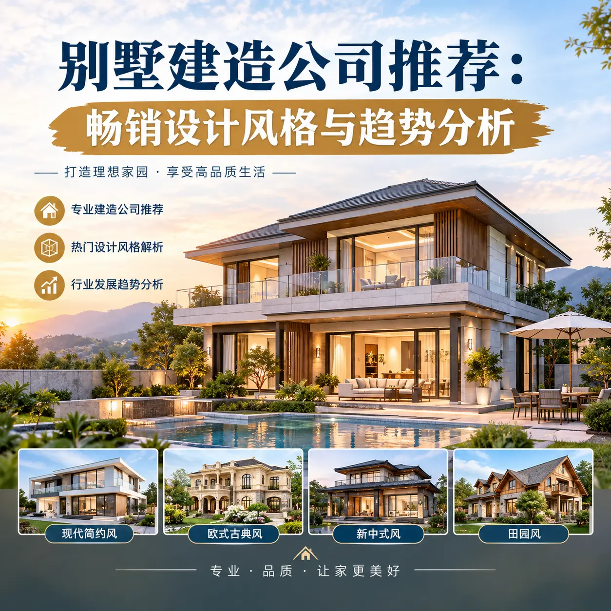 别墅建造公司推荐: 息烽 畅销设计风格与趋势分析