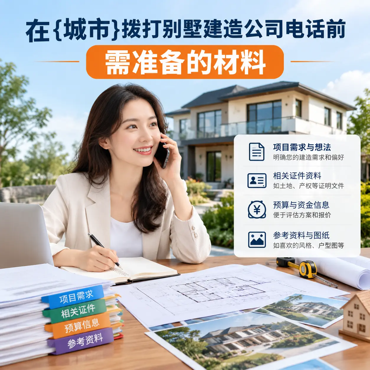 在息烽拨打别墅建造公司电话前需准备的材料