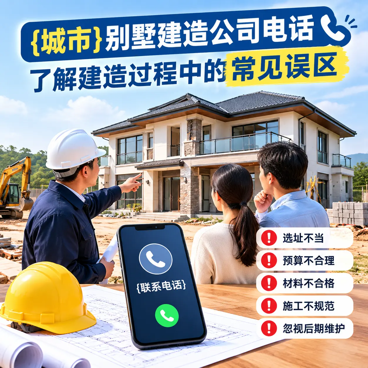 息烽别墅建造公司电话,了解建造过程中的常见误区